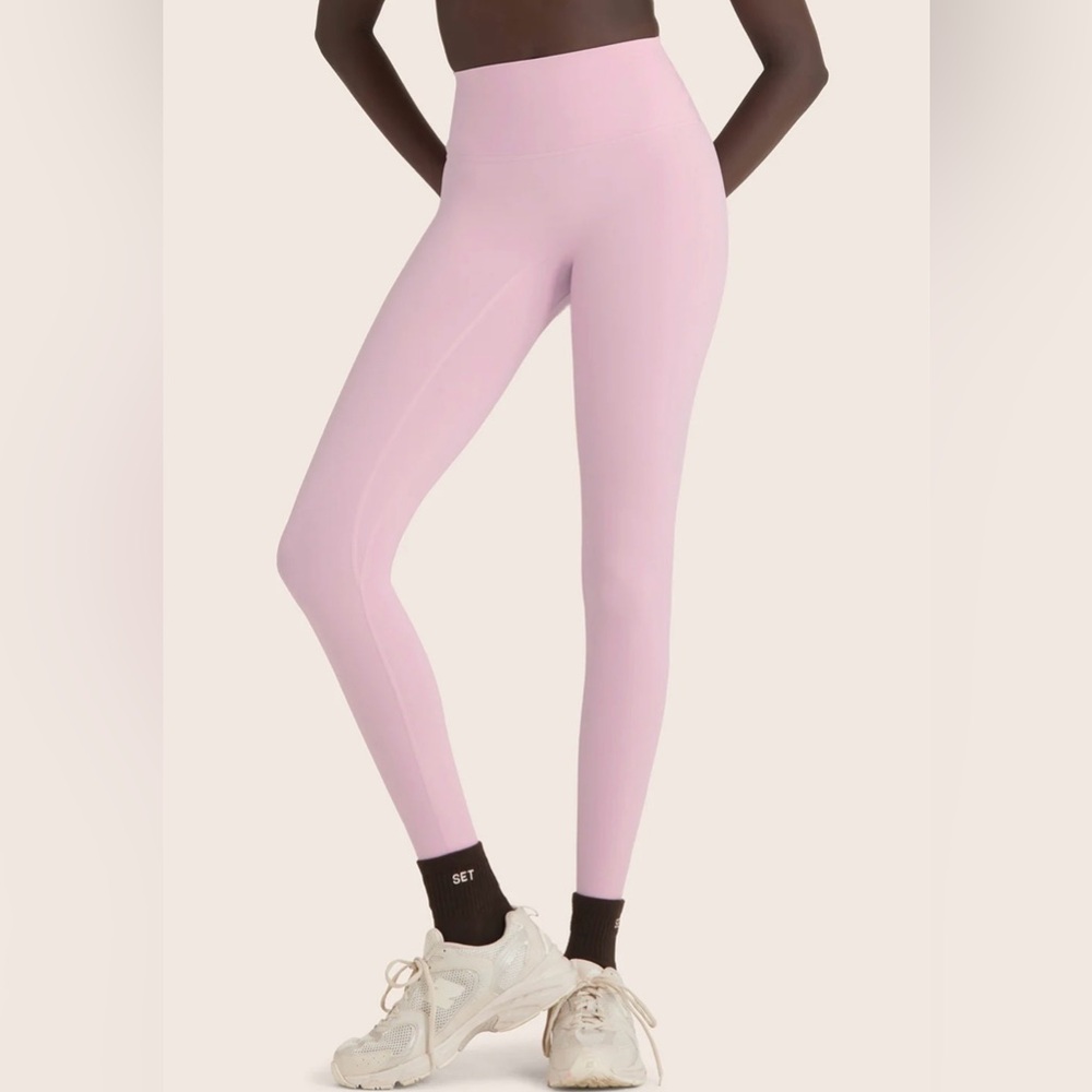 Set Active Sporty High-Rise Leggings. Pink. Size XS